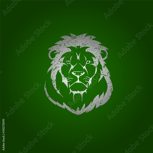 Fotografía King Lion Icon grunge effect - VECTOR