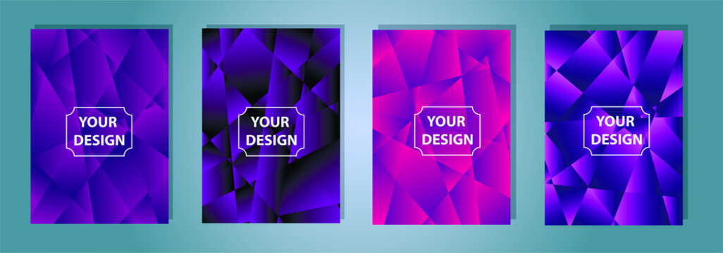 Set of abstract vector gradient backgrounds. Colorful texture for your design. Mobile app template