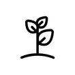 © vectorwin - Spring seedling icon vector. A thin line sign. Isolated contour symbol illustration