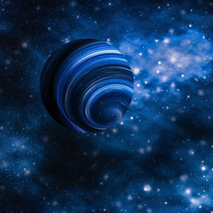 Wall Mural - stars, planet and galaxy in cosmos universe, space and time travel science background