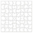 Closeup of jigsaw puzzle texture background, top view (High-resolution 3D CG rendering illustration)