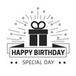 © Sonulkaster - Happy birthday and special day greeting card with gift box