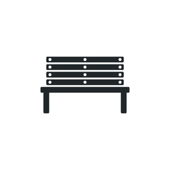 Poster - park bench icon template color editable. benches symbol vector sign isolated on white background ill