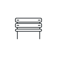 Poster - park bench icon template color editable. benches symbol vector sign isolated on white background ill