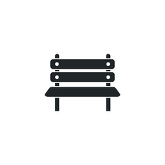 Poster - park bench icon template color editable. benches symbol vector sign isolated on white background ill