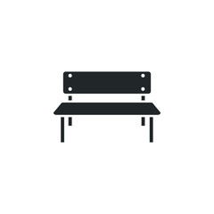 Poster - park bench icon template color editable. Benches symbol vector sign isolated on white background illustration for graphic and web design.