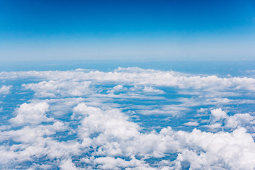 Canvas Print - Clouds, a view from airplane window