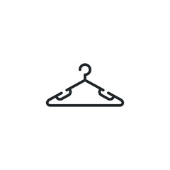 Aufkleber - Clothes Hanger icon template color editable. Black Coat Hanger symbol vector sign isolated on white background illustration for graphic and web design.