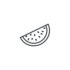 Poster - Watermelon icon template color editable. Watermelon sliced ripe symbol vector sign isolated on white background illustration for graphic and web design.