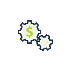 Wall Mural - Cost Maintenance icon. Clipart image isolated on white background