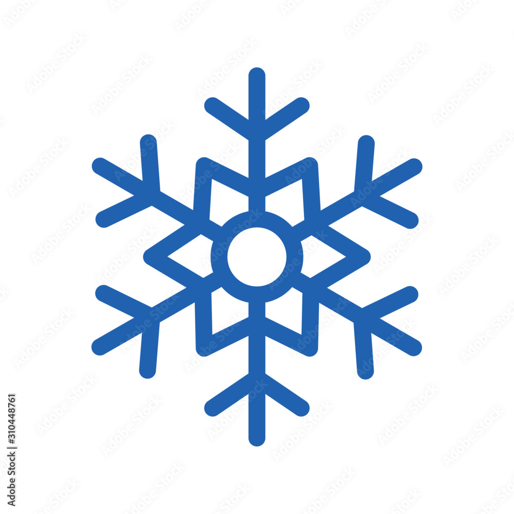 Blue snowflake of winter season vector design Stock Vector | Adobe Stock