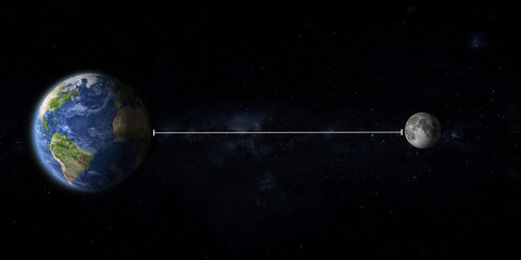 distance from the planet earth to moon graphic illustration lunar distance , some elements of this i