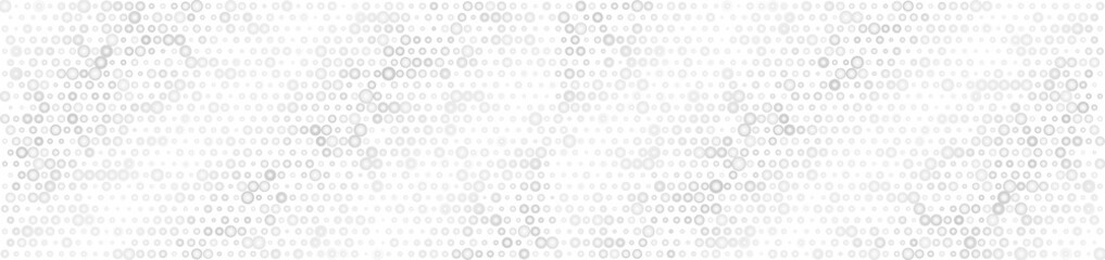 White and grey dots abstract technology web banner design. Monochrome geometric futuristic background. Vector illustration