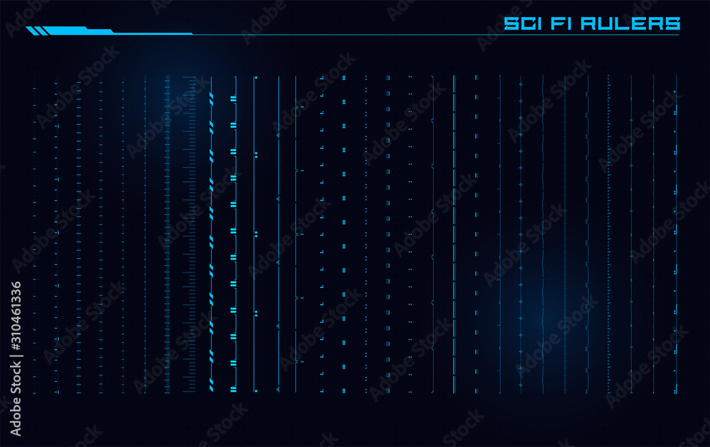 Set of Sci Fi Modern User Interface Elements. Futuristic Abstract HUD ...
