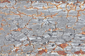 Aufkleber - Rusty metal crack panel texture for background design