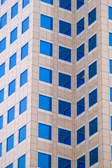 Poster - Thermal Pane Blue Windows in Stone Tower