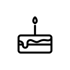 Poster - Festive cake icon vector. A thin line sign. Isolated contour symbol illustration