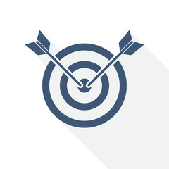 Poster - Target vector icon, arrow, center, goal, success concept flat design illustration