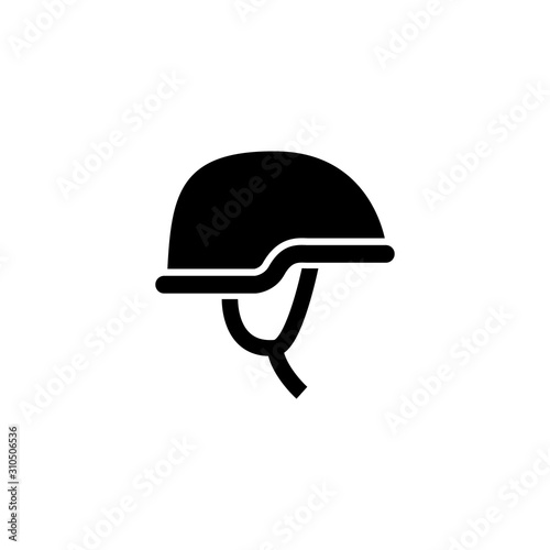 Cuadros en Lienzo Army helmet and protective gear glyph icon