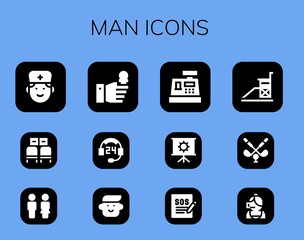 Wall Mural - man icon set