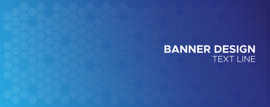 Blue abstract banner template with editable text. Vector