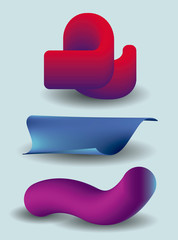 Wall Mural - Purple blue and red liquid shape vector design