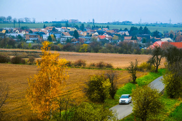 Wall Mural - image of the landscape with views of the outskirts of Prague