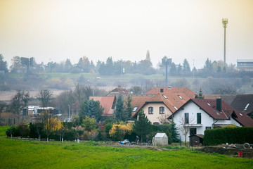 Wall Mural - image of the landscape with views of the outskirts of Prague