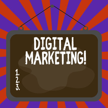 Handwriting text Digital Marketing. Conceptual photo market products or services using technologies on Internet Asymmetrical uneven shaped format pattern object outline multicolour design