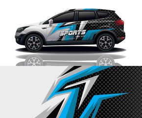 Poster - suv car sport decal wrapping  vector design