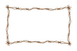barbed wire frame vector template