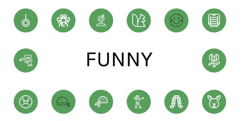 Poster - funny icon set