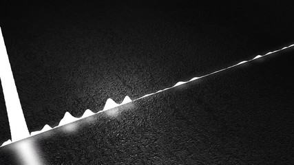 Poster - Dynamic audio waveform, equalizer, 3d rendering computer generated background for nightclub, dj creative