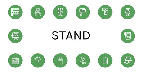 Poster - stand icon set