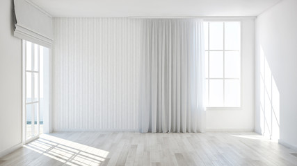 large luxury modern minimal bright interiors room mockup illustration 3D rendering