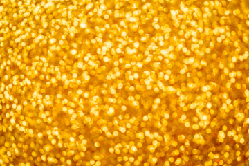 Abstract Golden glitter bokeh