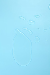 Wall Mural - Close up water drops on blue background, Water drop in macro photography