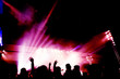 © pandaclub23 - Abstract concert party silhoue with light and smoke