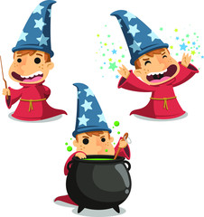 Wall Mural - Little Wizard set 2