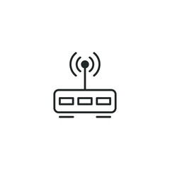Poster - Router icon template color editable. Router symbol vector sign isolated on white background illustration for graphic and web design.