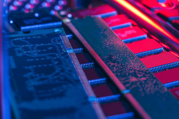computer random access memory (RAM)  close up