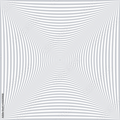 Lines pattern. 3D illusion. White textured background.