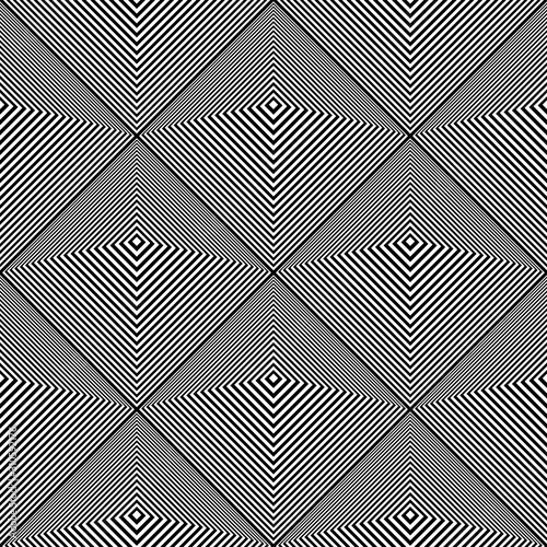 Seamless checked pattern. Lines texture. 3D illusion.