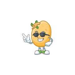 Sticker - Cool and cool sprouted potato tuber character wearing black glasses