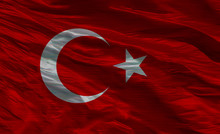 Turkish Flag, Flag Of Turkey-crescent And Star, Wavy Flag, Silky Texture