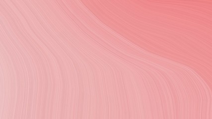 Poster - simple colorful abstract waves design with pastel magenta, baby pink and light coral color