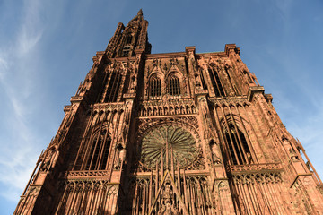 Sticker - Strasbourg Cathedral or the Cathedral of Our Lady of Strasbourg (Cathedrale Notre-Dame de Strasbourg) in Strasbourg, France.