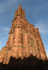 Wall Mural - Strasbourg Cathedral or the Cathedral of Our Lady of Strasbourg in Strasbourg, France.