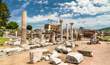 Ruins Of The St. John Basilica At Ephesus In Turkey