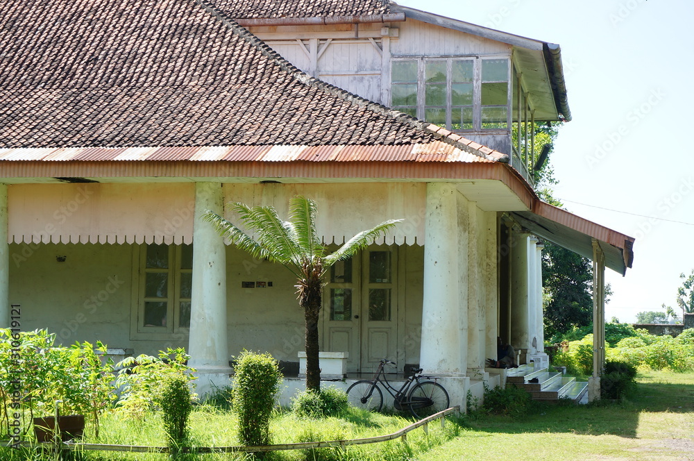 The Dutch colonial building located in the area of the Demas Sugar Cane ...